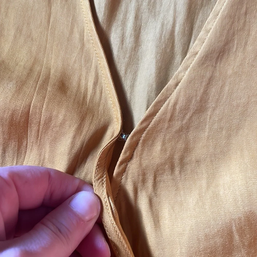 Banana Republic Mustard Yellow Wrap Tank Top - Picture 4 of 7